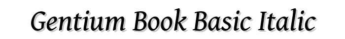 Gentium Book Basic Italic font